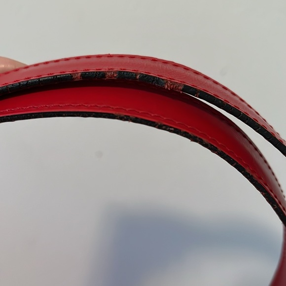 Louis Vuitton Red Saint Jacques Epi Leather Shoulder Bag Vintage Tote Rare - Picture 7 of 16